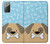 S2669 犬の足 骨 可愛い漫画のパターン Cute Dog Paws Bones Cartoon Samsung Galaxy Note 20 バックケース、フリップケース・カバー