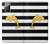S2882 黒と白のストライプ ゴールドドルフィン Black and White Striped Gold Dolphin Samsung Galaxy Note 20 バックケース、フリップケース・カバー