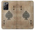 S2928 ヴィンテージスペードのエースカード Vintage Spades Ace Card Samsung Galaxy Note 20 Ultra, Ultra 5G バックケース、フリップケース・カバー