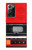 S3204 レッドカセットレコーダーグラフィック Red Cassette Recorder Graphic Samsung Galaxy Note 20 Ultra, Ultra 5G バックケース、フリップケース・カバー