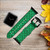 CA0413 グリーンフィッシュスケールパターングラフィック Green Fish Scale Pattern Graphic レザーシリコンApple Watchバンド アップルウォッチ バンド