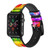 CA0652 カラフルディスコスター Colourful Disco Star レザーシリコンApple Watchバンド アップルウォッチ バンド