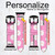 CA0792 ピンクの花柄 Pink Floral Pattern レザーシリコンApple Watchバンド アップルウォッチ バンド