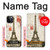 S2108 エッフェル塔パリポストカード Eiffel Tower Paris Postcard iPhone 12, iPhone 12 Pro バックケース、フリップケース・カバー