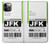 S3664 航空会社の旅行手荷物ラベル Airline Travel Luggage Label iPhone 12, iPhone 12 Pro バックケース、フリップケース・カバー