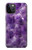 S3713 パープルクォーツアメジストグラフィックプリント Purple Quartz Amethyst Graphic Printed iPhone 12, iPhone 12 Pro バックケース、フリップケース・カバー