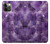 S3713 パープルクォーツアメジストグラフィックプリント Purple Quartz Amethyst Graphic Printed iPhone 12, iPhone 12 Pro バックケース、フリップケース・カバー