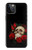 S3753 ダークゴシックゴススカルローズ Dark Gothic Goth Skull Roses iPhone 12, iPhone 12 Pro バックケース、フリップケース・カバー