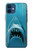 S0830 白いサメ White Shark iPhone 12 mini バックケース、フリップケース・カバー