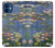 S0997 クロード・モネ 睡蓮 Claude Monet Water Lilies iPhone 12 mini バックケース、フリップケース・カバー