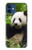 S1073 パンダは食べるのが楽しみ Panda Enjoy Eating iPhone 12 mini バックケース、フリップケース・カバー
