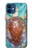 S1424 ウミガメ Sea Turtle iPhone 12 mini バックケース、フリップケース・カバー