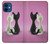 S1832 猫を愛します Love Cat iPhone 12 mini バックケース、フリップケース・カバー