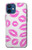 S2214 ピンクの唇のキス Pink Lips Kisses iPhone 12 mini バックケース、フリップケース・カバー