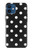 S2299 黒い水玉 Black Polka Dots iPhone 12 mini バックケース、フリップケース・カバー