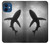 S2367 サメモノクロ Shark Monochrome iPhone 12 mini バックケース、フリップケース・カバー