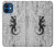 S2446 木材のヤモリ グラフィックプリント Gecko Wood Graphic Printed iPhone 12 mini バックケース、フリップケース・カバー