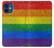 S2683 レインボーフラッグ プライド旗 Rainbow LGBT Pride Flag iPhone 12 mini バックケース、フリップケース・カバー