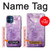 S2690 アメジスト結晶グラフィックプリント Amethyst Crystals Graphic Printed iPhone 12 mini バックケース、フリップケース・カバー