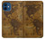 S2861 アンティークの世界地図 Antique World Map iPhone 12 mini バックケース、フリップケース・カバー