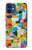 S3391 モザイクアートグラフィック Abstract Art Mosaic Tiles Graphic iPhone 12 mini バックケース、フリップケース・カバー