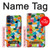 S3391 モザイクアートグラフィック Abstract Art Mosaic Tiles Graphic iPhone 12 mini バックケース、フリップケース・カバー