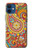 S3402 ペイズリー花柄 Floral Paisley Pattern Seamless iPhone 12 mini バックケース、フリップケース・カバー