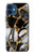 S3419 金の大理石のグラフィックプリント Gold Marble Graphic Print iPhone 12 mini バックケース、フリップケース・カバー