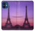 S3447 エッフェルパリの夕日 Eiffel Paris Sunset iPhone 12 mini バックケース、フリップケース・カバー