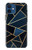 S3479 ネイビーブルーグラフィックアート Navy Blue Graphic Art iPhone 12 mini バックケース、フリップケース・カバー