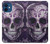 S3582 紫の頭蓋骨 Purple Sugar Skull iPhone 12 mini バックケース、フリップケース・カバー