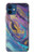 S3676 カラフルな抽象的な大理石の石 Colorful Abstract Marble Stone iPhone 12 mini バックケース、フリップケース・カバー
