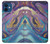 S3676 カラフルな抽象的な大理石の石 Colorful Abstract Marble Stone iPhone 12 mini バックケース、フリップケース・カバー