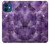 S3713 パープルクォーツアメジストグラフィックプリント Purple Quartz Amethyst Graphic Printed iPhone 12 mini バックケース、フリップケース・カバー