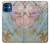 S3717 ローズゴールドブルーパステル大理石グラフィックプリント Rose Gold Blue Pastel Marble Graphic Printed iPhone 12 mini バックケース、フリップケース・カバー