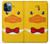 S2760 イエロー アヒル タキシード 漫画 Yellow Duck Tuxedo Cartoon iPhone 12 Pro Max バックケース、フリップケース・カバー