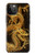 S2804 ゴールドドラゴンプリント Chinese Gold Dragon Printed iPhone 12 Pro Max バックケース、フリップケース・カバー