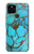 S2685 アクアターコイズ宝石グラフィックプリント Aqua Turquoise Gemstone Graphic Printed Google Pixel 5 バックケース、フリップケース・カバー