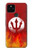S2803 火災レッドデビル槍シンボル Fire Red Devil Spear Symbol Google Pixel 5 バックケース、フリップケース・カバー