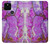 S2907 パープルターコイズ宝石グラフィックプリント Purple Turquoise Stone Google Pixel 5 バックケース、フリップケース・カバー