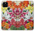 S3205 レトロ花 Retro Art Flowers Google Pixel 5 バックケース、フリップケース・カバー