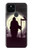 S3262 恐るべき 夜の月 墓地 Grim Reaper Night Moon Cemetery Google Pixel 5 バックケース、フリップケース・カバー