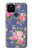 S3265 ヴィンテージ花柄 Vintage Flower Pattern Google Pixel 5 バックケース、フリップケース・カバー