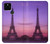 S3447 エッフェルパリの夕日 Eiffel Paris Sunset Google Pixel 5 バックケース、フリップケース・カバー
