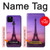 S3447 エッフェルパリの夕日 Eiffel Paris Sunset Google Pixel 5 バックケース、フリップケース・カバー