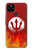 S2803 火災レッドデビル槍シンボル Fire Red Devil Spear Symbol Google Pixel 4a 5G バックケース、フリップケース・カバー
