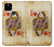 S2833 ポーカーカード ハートの女王 Poker Card Queen Hearts Google Pixel 4a 5G バックケース、フリップケース・カバー