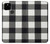 S2842 ブラックとホワイトバッファローチェック柄 Black and White Buffalo Check Pattern Google Pixel 4a 5G バックケース、フリップケース・カバー