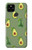 S3285 アボカドパターン Avocado Fruit Pattern Google Pixel 4a 5G バックケース、フリップケース・カバー