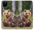 S3558 くまの家族 Bear Family Google Pixel 4a 5G バックケース、フリップケース・カバー